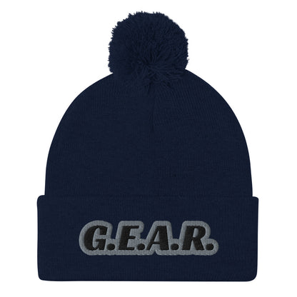 C Pom-Pom Beanie